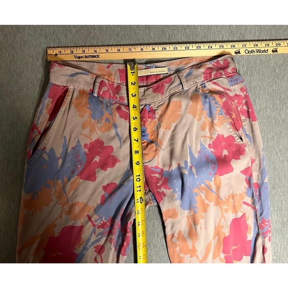 Rich & Skinny Womens Cropped Jeans Multicolor Floral Stretch High Rise‎ USA 26 - Picture 5 of 8